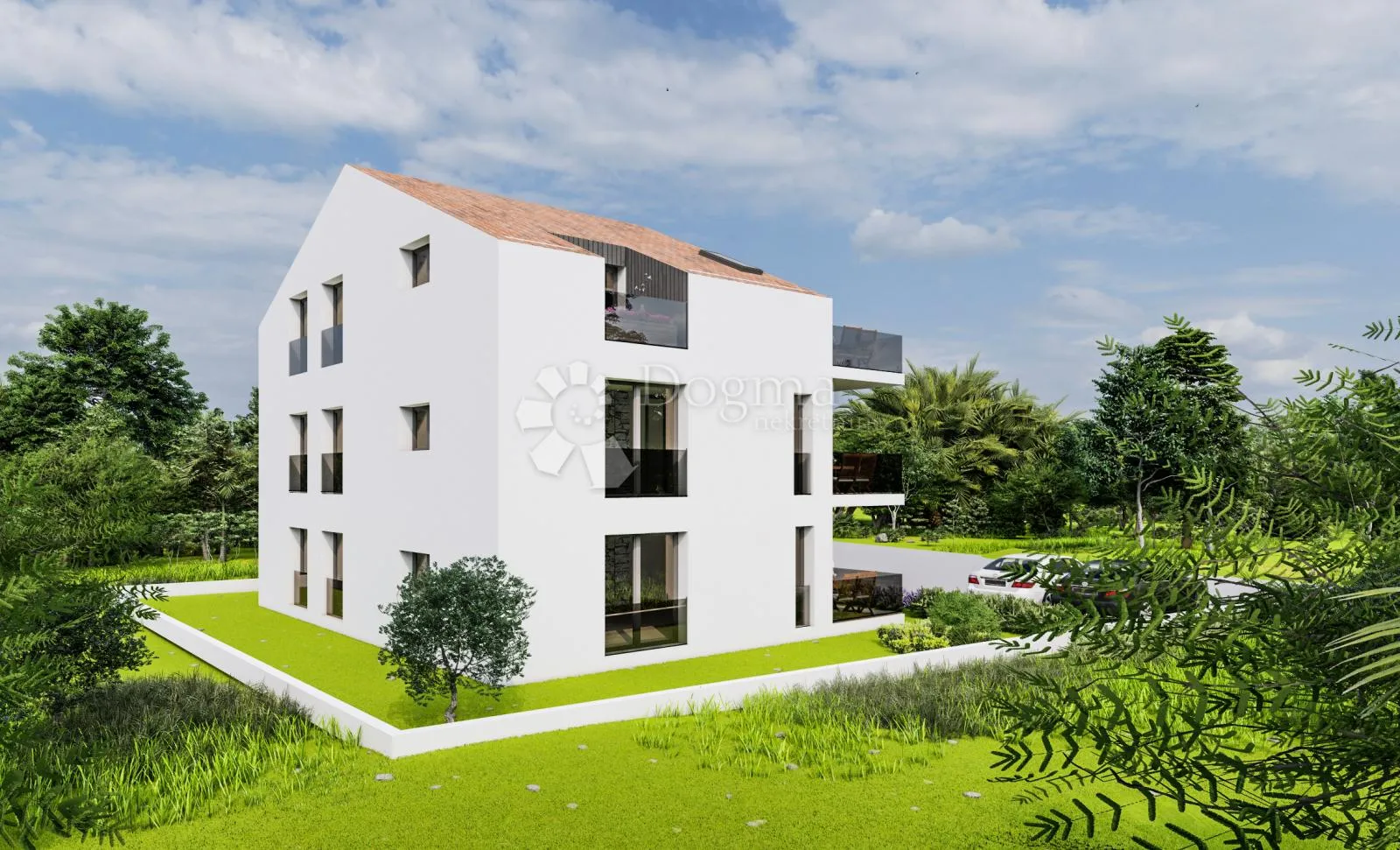 vrsi - luksuzni trosobni apartman 100m od mora, prizemlje - slika 2