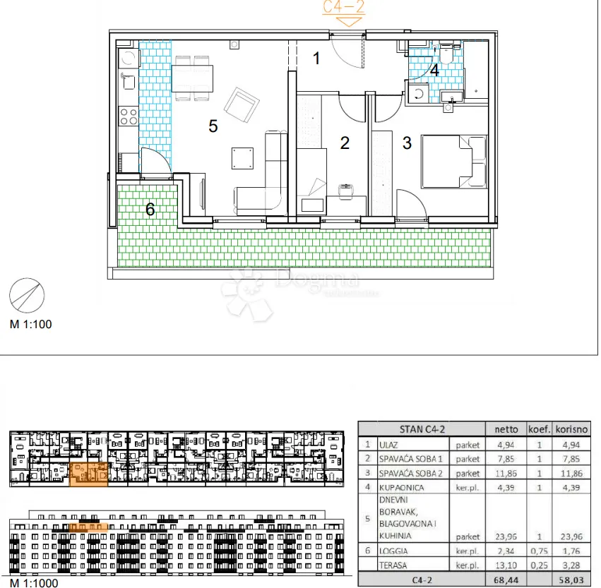 velika gorica, novogradnja, trosoban stan 58.03 m2, 4.kat - slika 13