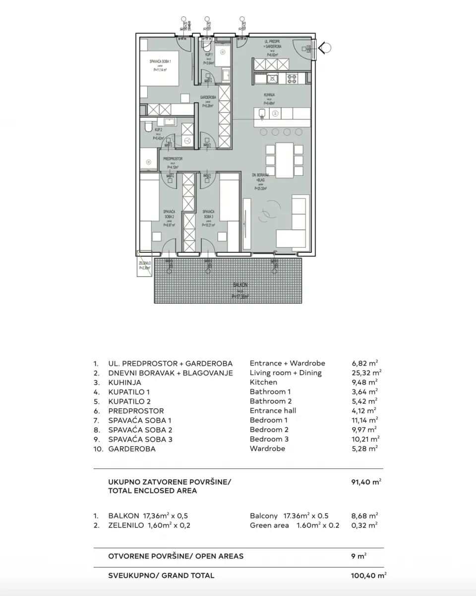 trosoban stan u novogradnji, 2. kat (b-s15) - slika 3