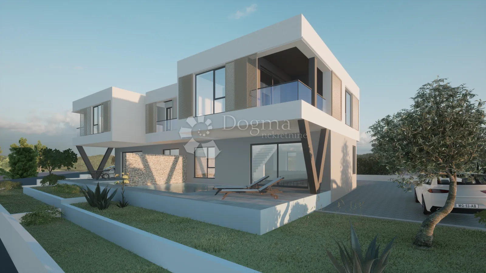 vodice, moderni duplex 3, stan s bazenom s2 (p+1) - slika 1
