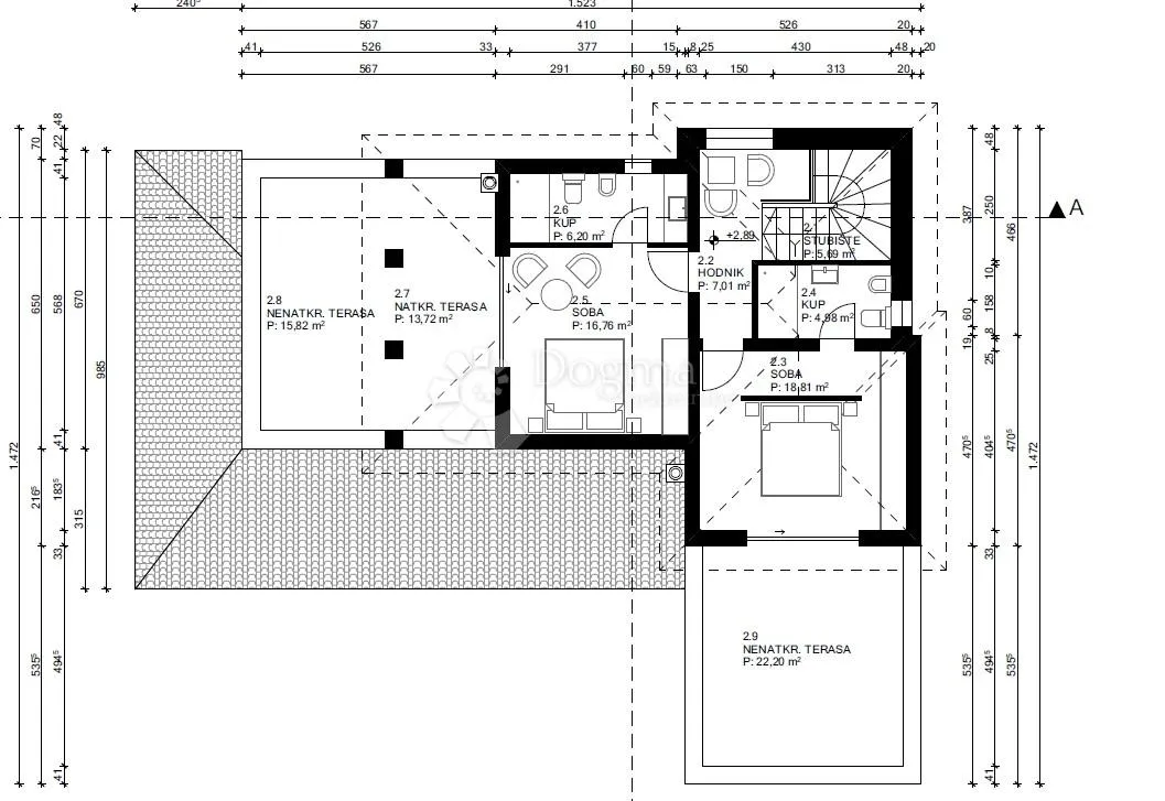 istarska vila s panoramskim otvorenim pogledom prema moru - slika 25