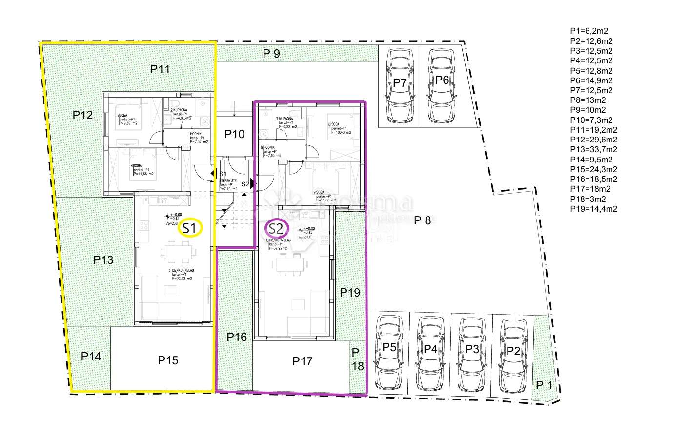 novogradnja vodice - s2 u prizemlju, 77,54 m² - slika 11