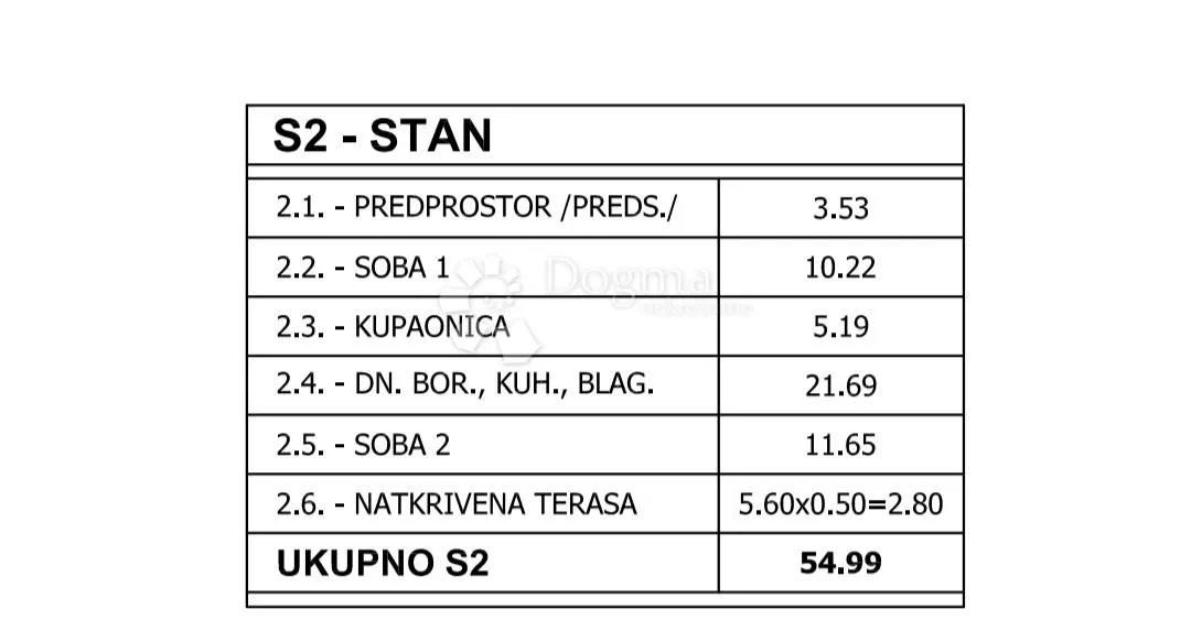 novogradnja valdebek- 2ss+db 1.kat - slika 2
