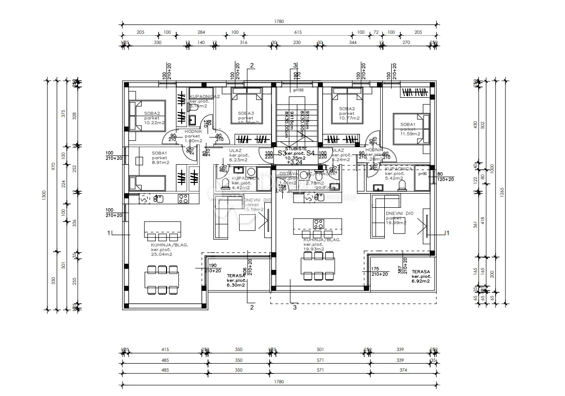 s3 sukošan – trosoban stan 91 m², 1. kat + lođa i parking - slika 13