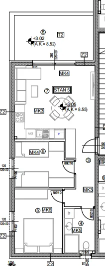 dvosobni stan a5 s terasom, slatine (novogradnja) - slika 11