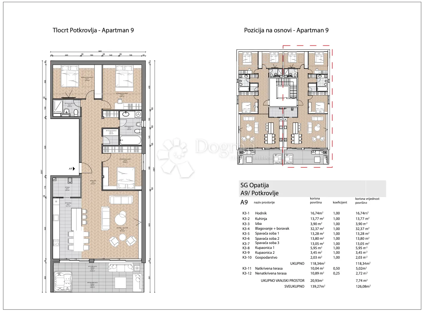 opatija – stan- 3. kat s terasom od 20 m² i pogledom na more - slika 6