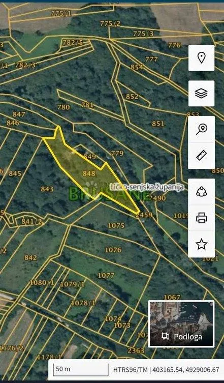 poljoprivredno zemljište park prirode velebit 5230 m2 - slika 2