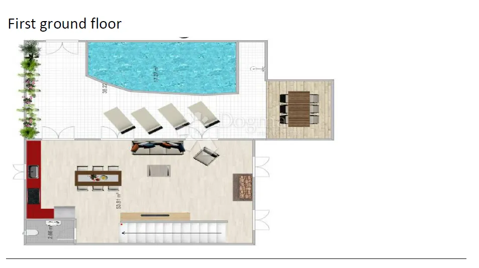 otok brač – mediteranska vila s bazenom i saunom u malom mjestu 900 m do mora - slika 39