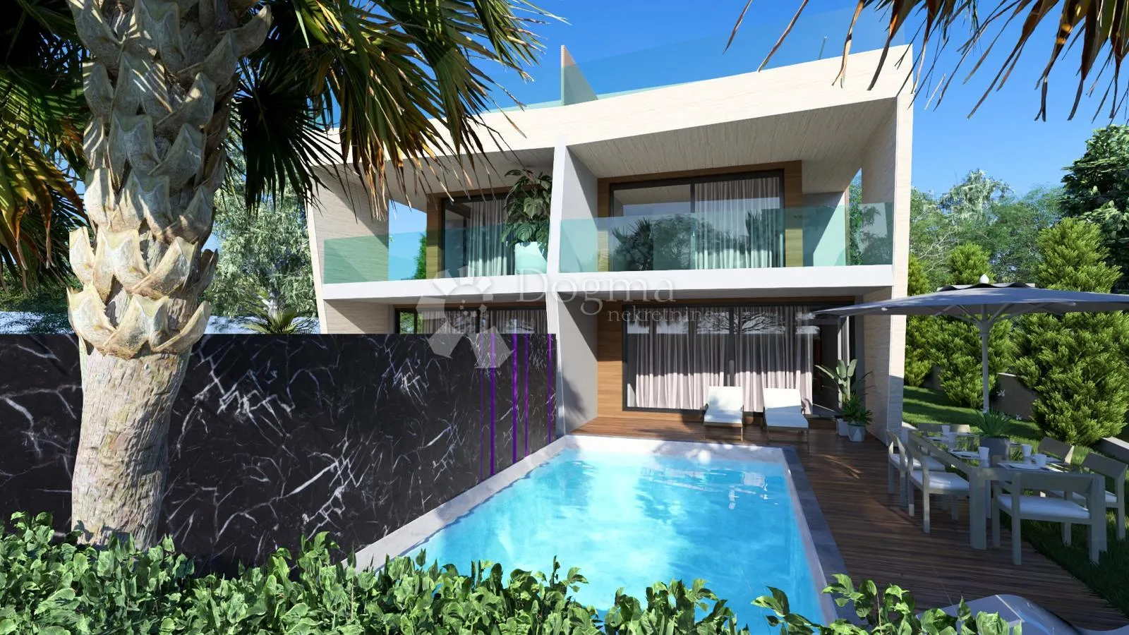 ekskluzivna duplex vila s bazenom,diklo,70 m od mora - slika 21