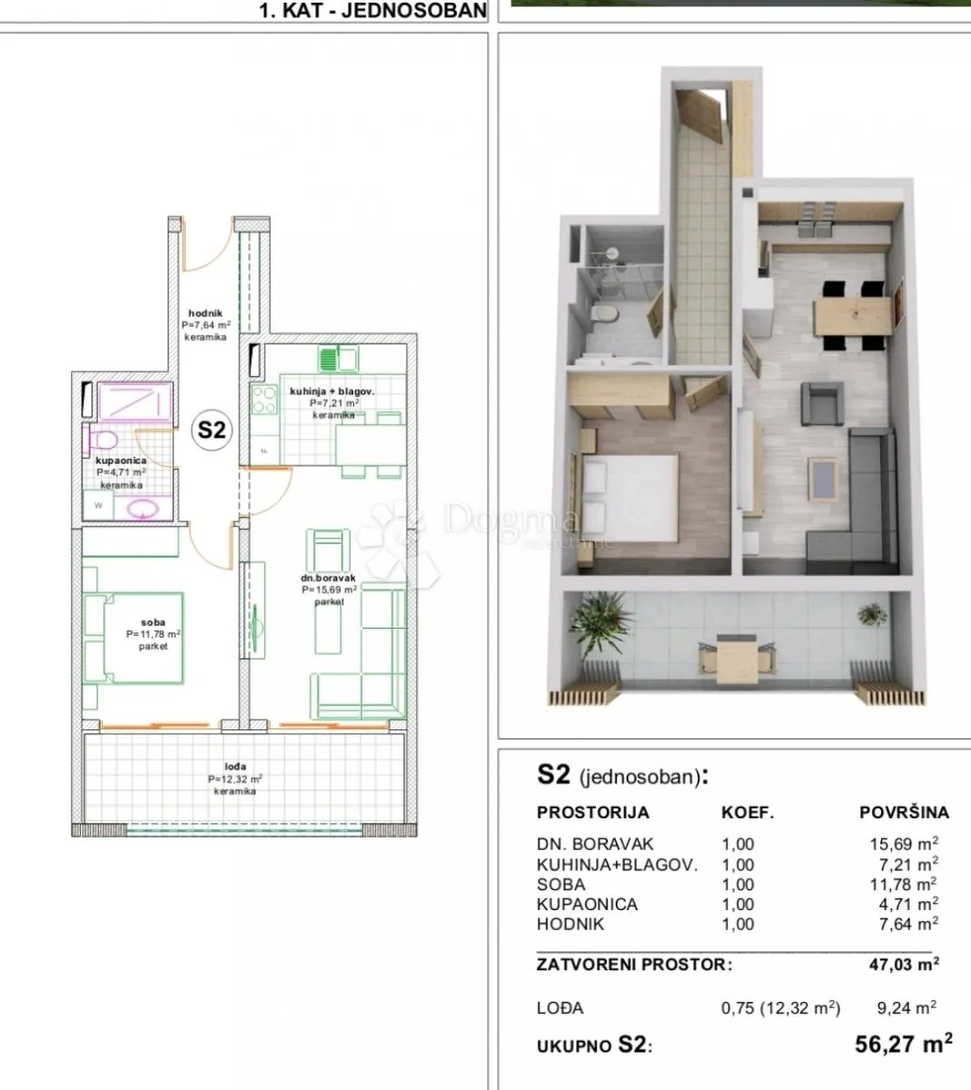 makarska novogradnja 2soban 56m2 (2min. pješke od mora) - slika 2