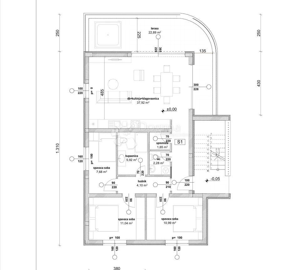 vir - slatina, 108,20m2 - 200m od mora - slika 2