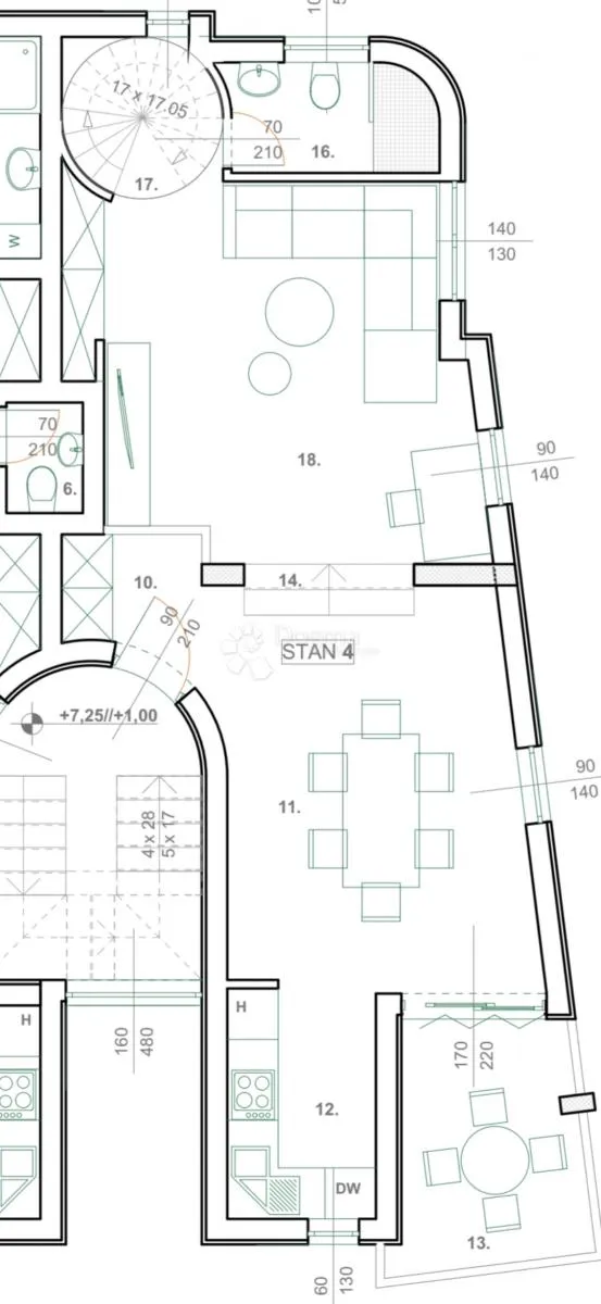 kožino - penthouse 20 m od mora (zgrada a) - slika 21