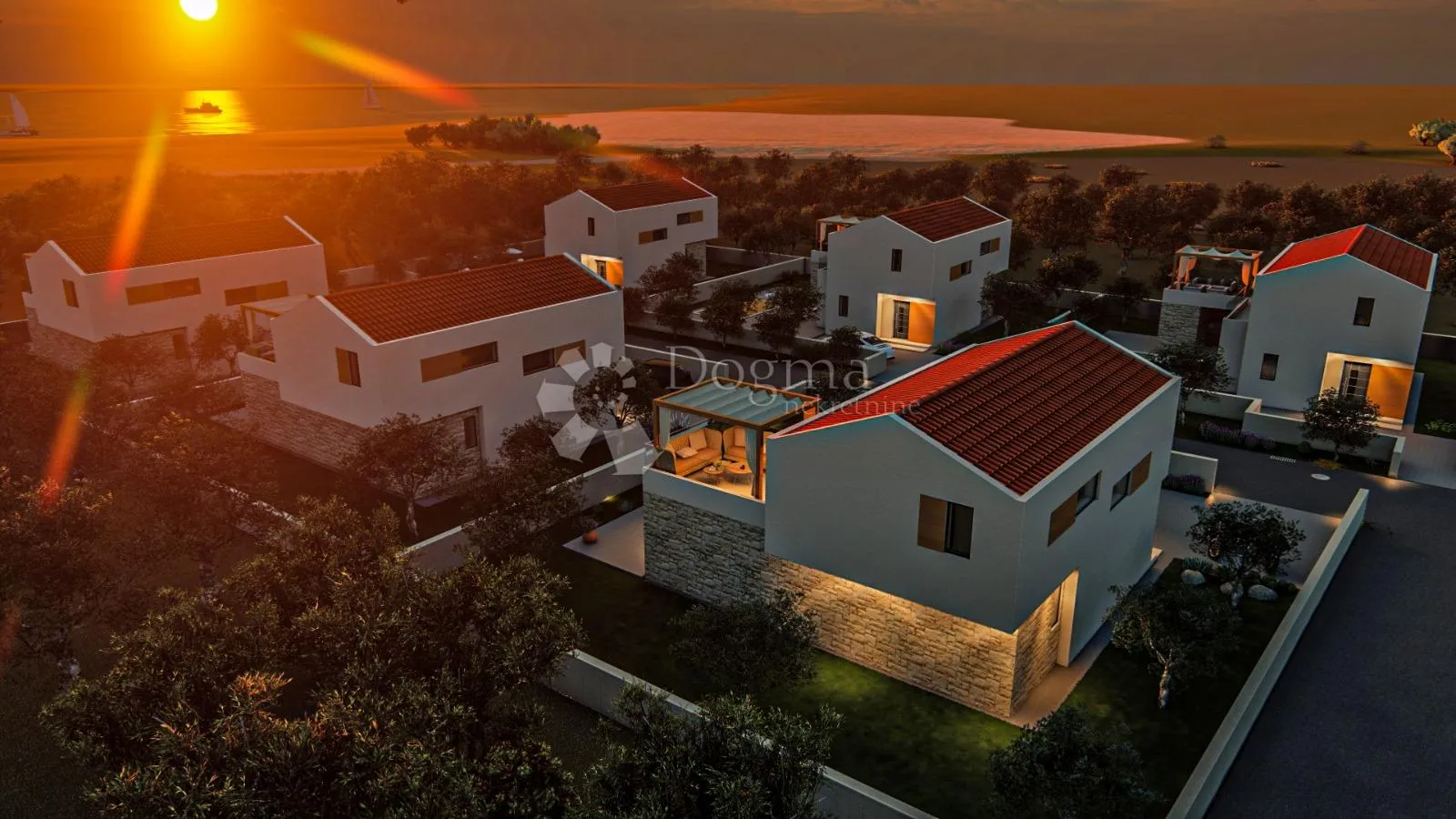 rtina sunset – projekt 6 vila s bazenom, pogled na more - slika 6