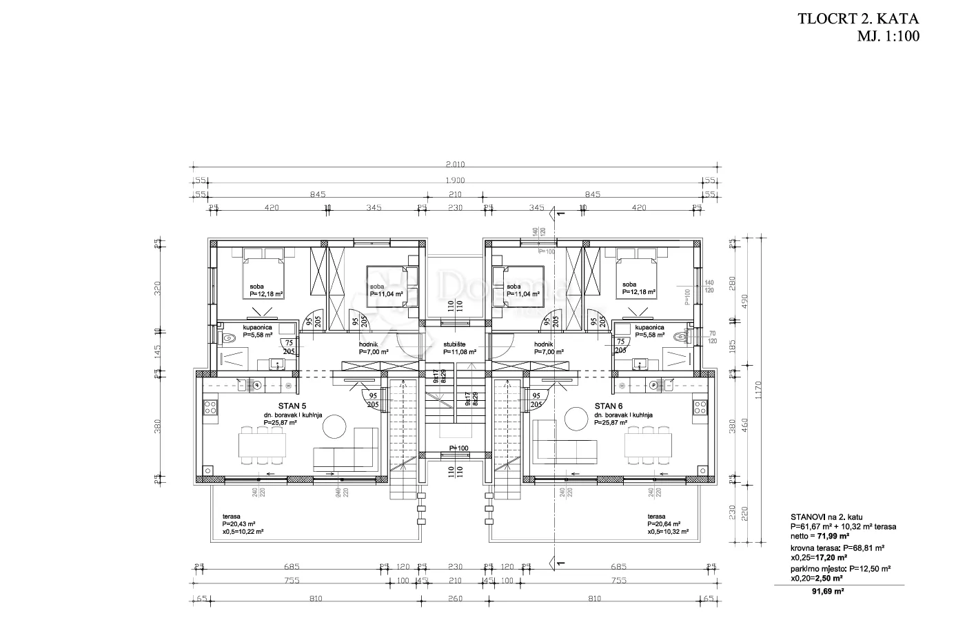 penthaus 91,69 m² u sukošanu s6 - slika 10