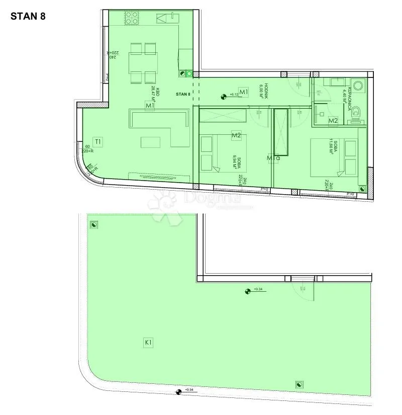 sv. petar na moru - s8 penthouse s panoramskim pogledom na more - slika 10