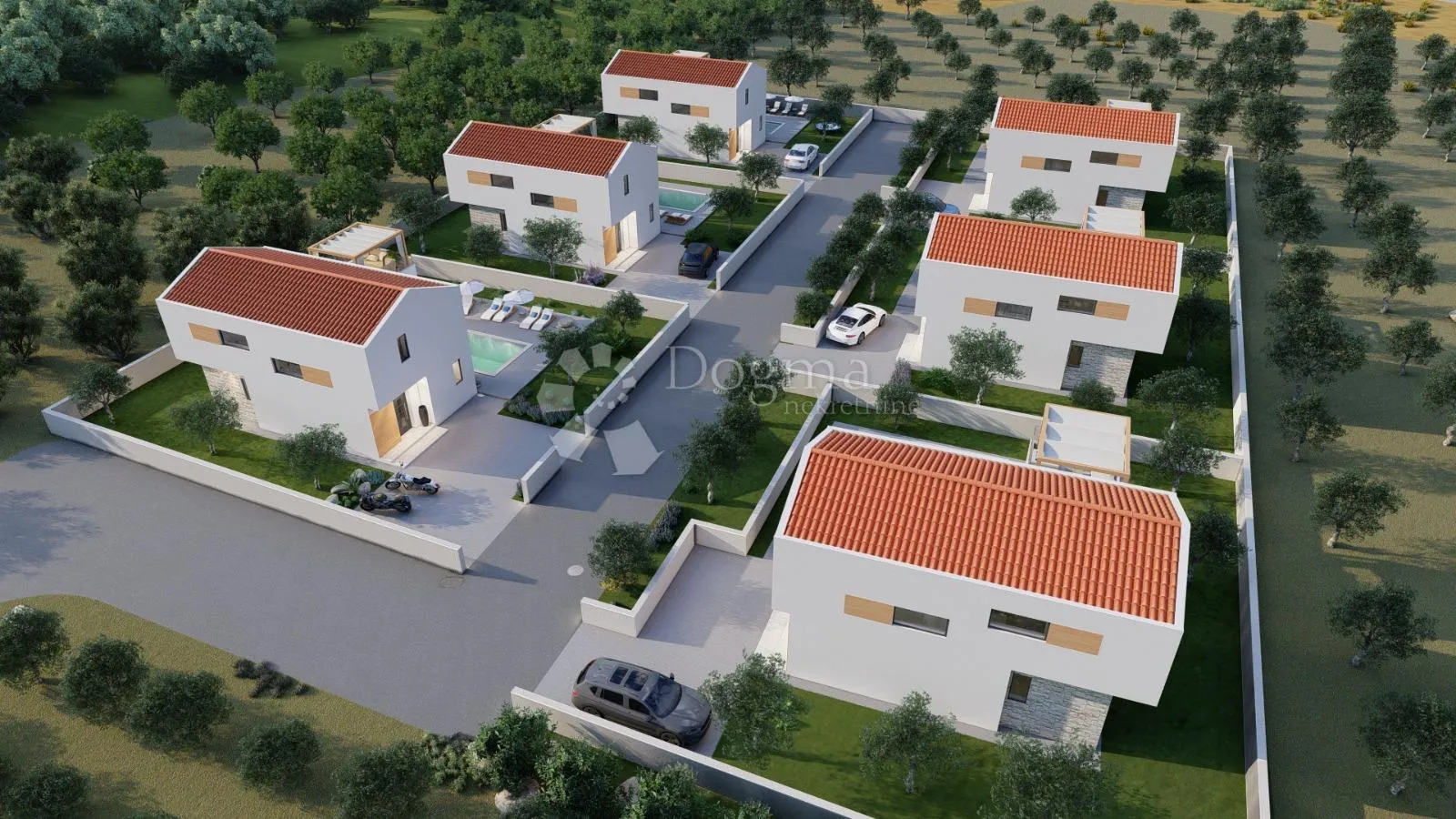 rtina sunset – projekt 6 vila s bazenom, pogled na more - slika 7