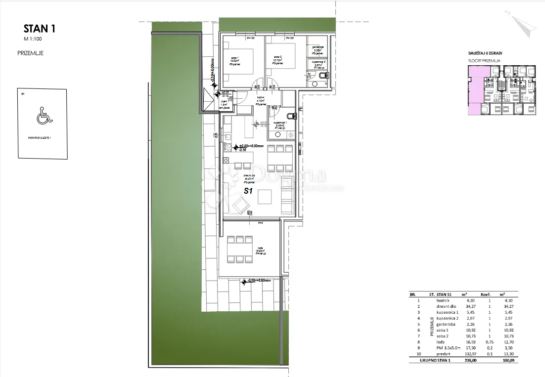 novogradnja privlaka – prizemlje s lođom, 120 m do mora - slika 10
