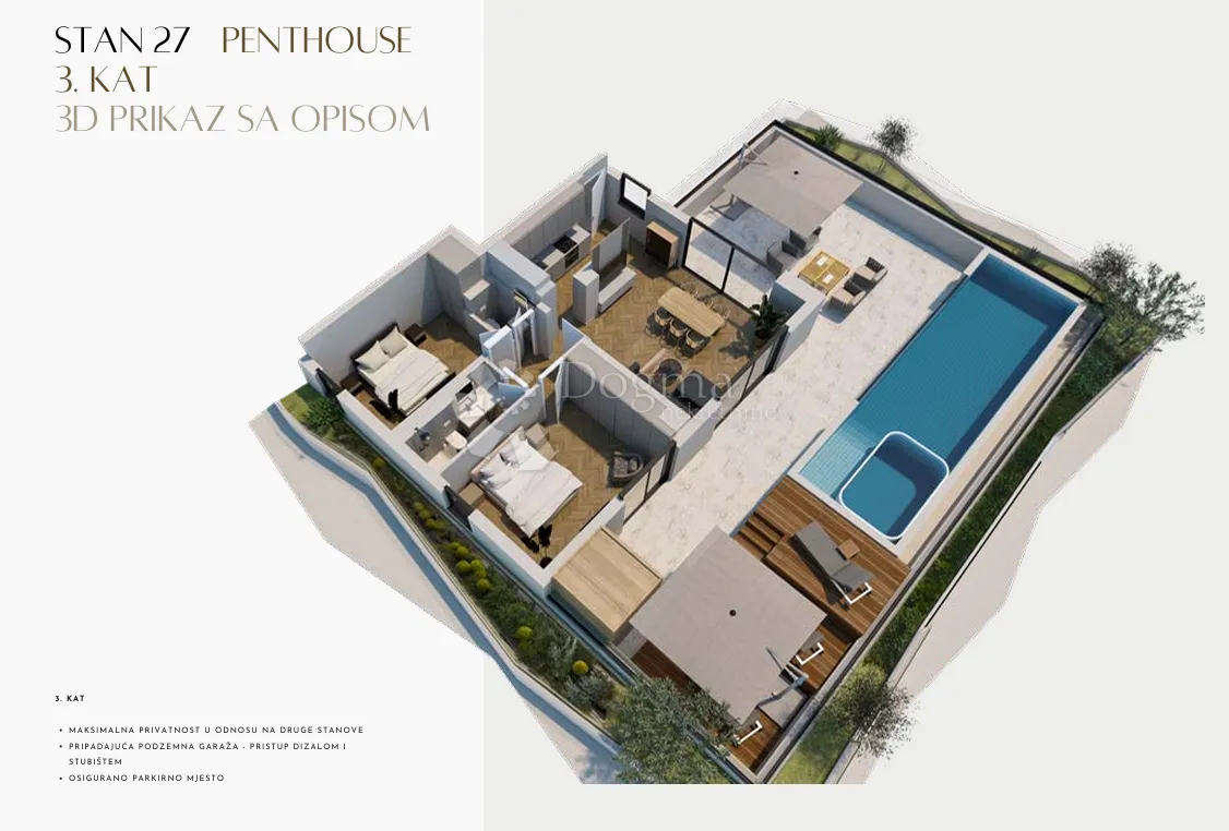 dvosoban penthouse u novogradnji - slika 2