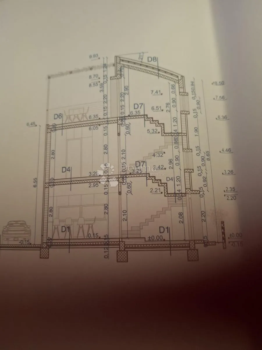 parcela s građ. dozvolom i projektom – blizu centra vira, 150m od mora - slika 3