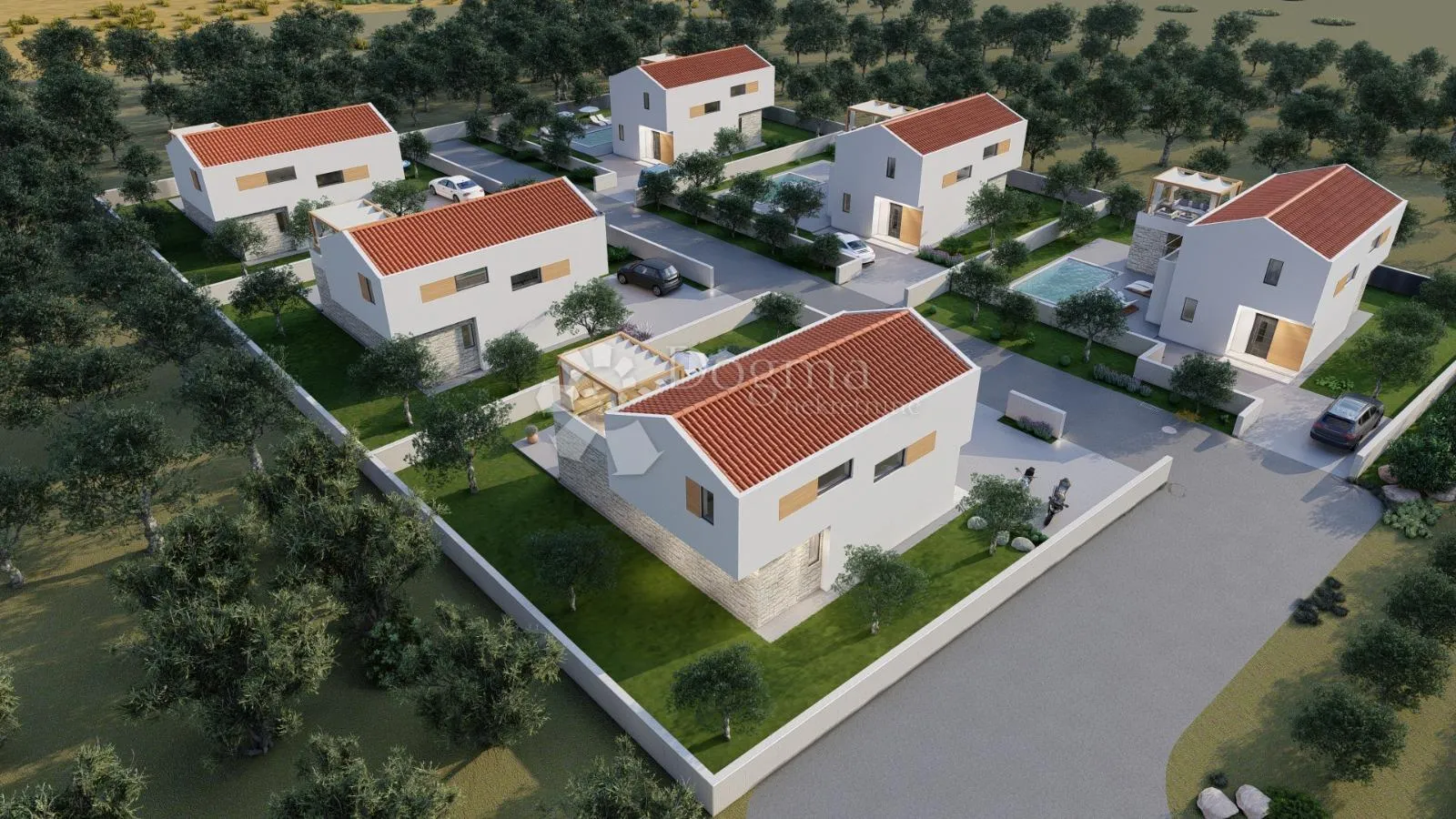 rtina sunset – projekt 6 vila s bazenom, pogled na more - slika 8