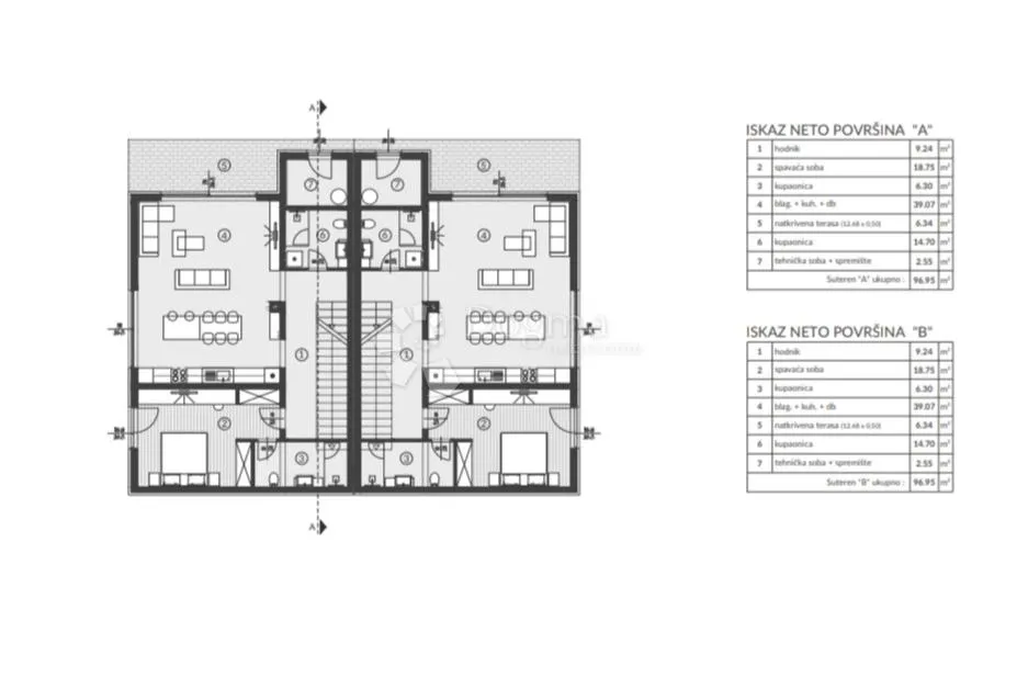 roh bau duplex kuća u izgradnji valtura (kuća a) - slika 8
