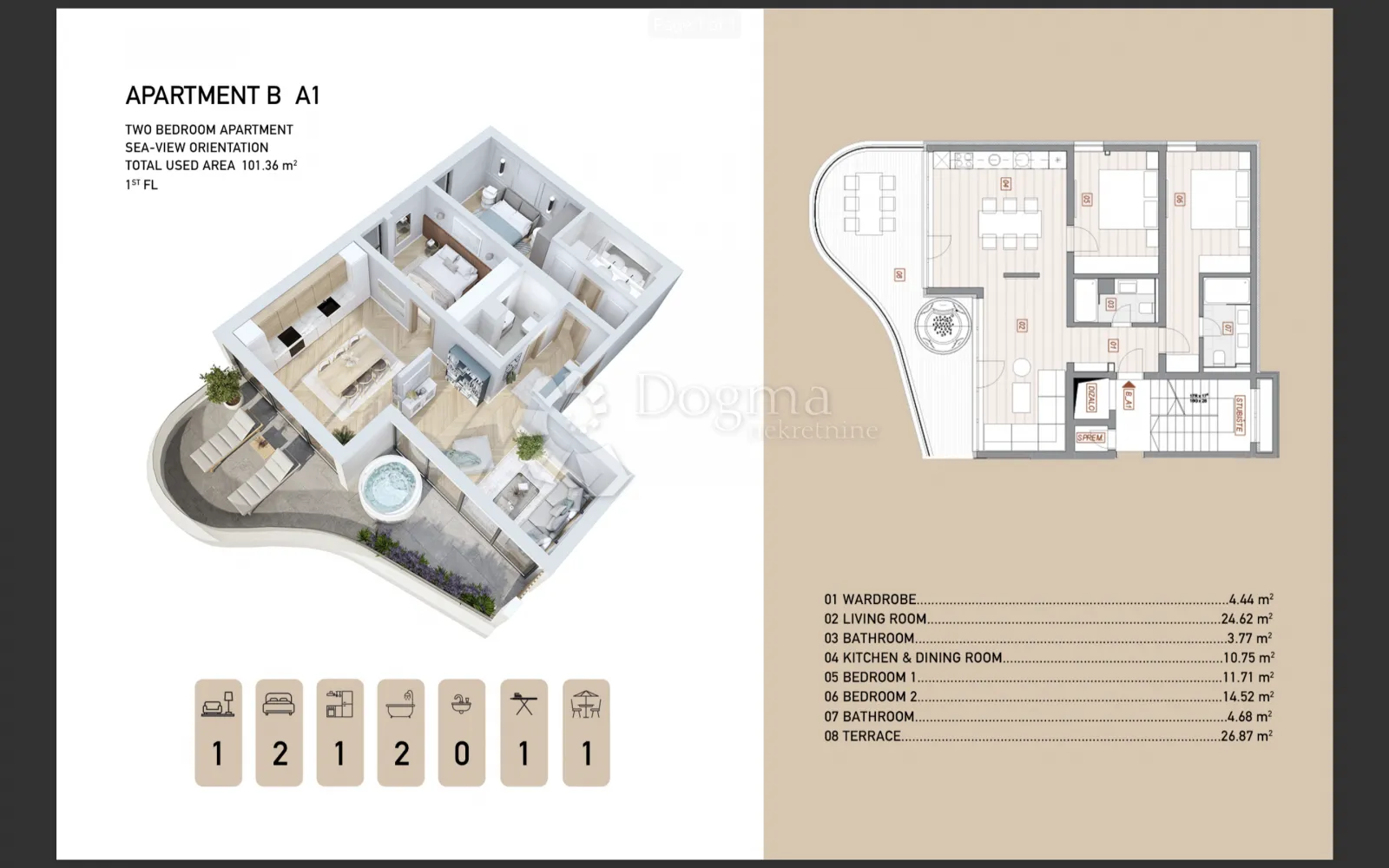 opatija centar – stan a1 74 m² pogled more 2026 - slika 10