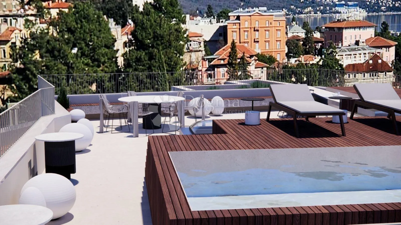 luksuzni penthouse u srcu opatije – bazen na krovu i očaravajući pogled na more - slika 14