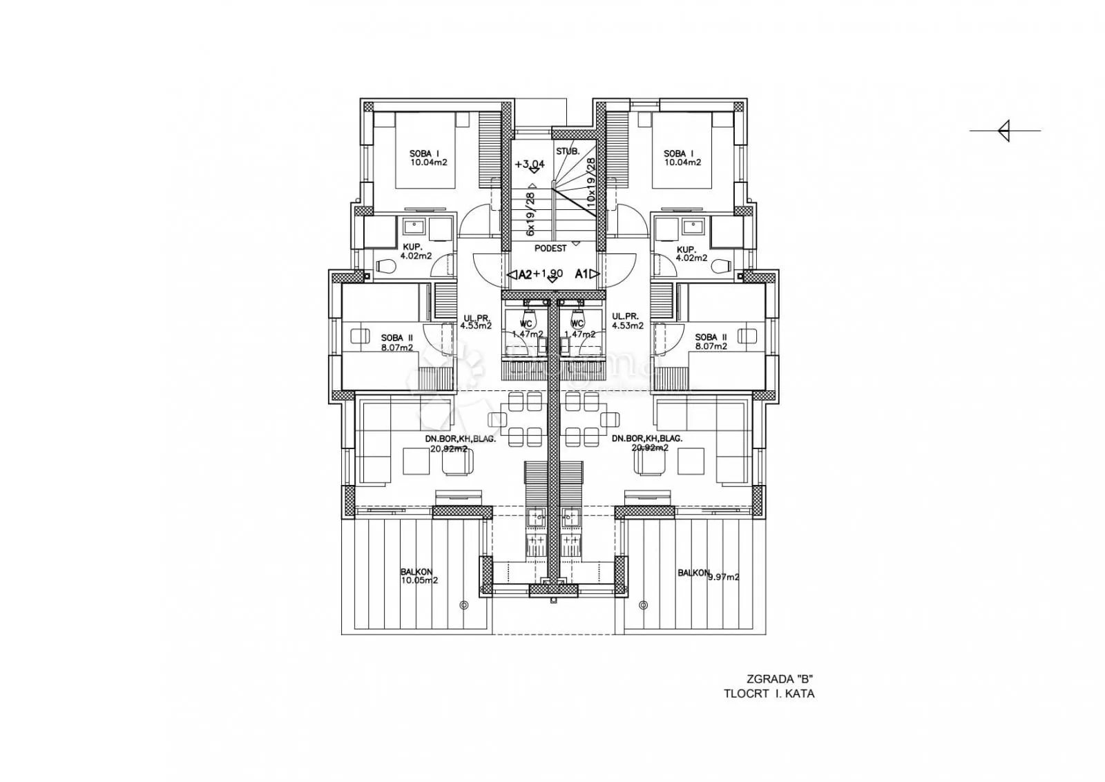 moderan apartman a2 – novogradnja na otoku pagu - slika 8