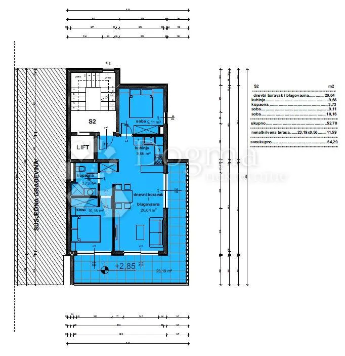 novogradnja makarska od 3000-3600€! 3soban 71m2 (s2i) - slika 5