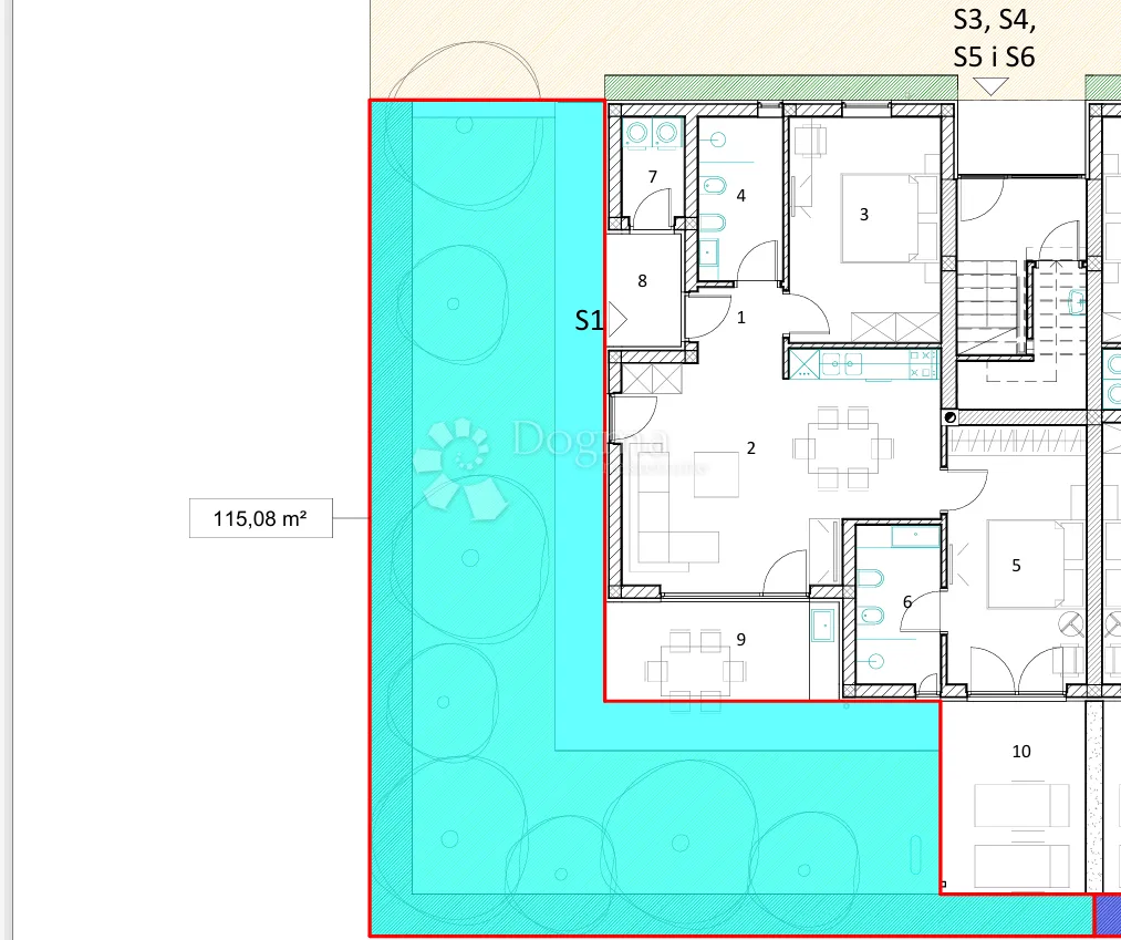 okolica umaga, moderni prizemni apartman s 115 m² privatne okućnice - slika 11