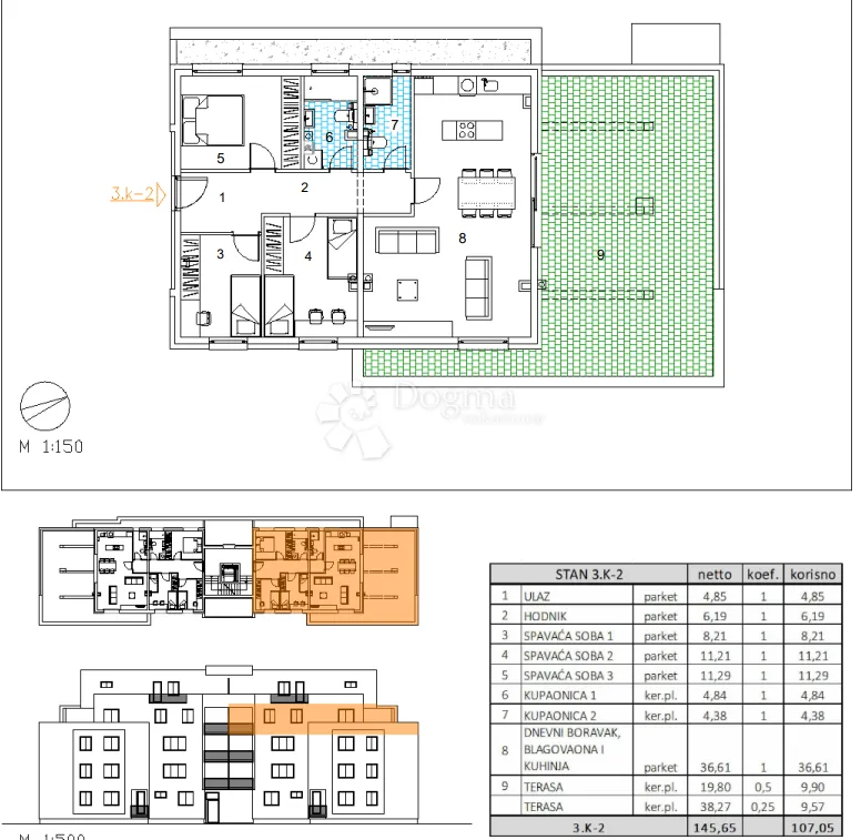 velika gorica, novogradnja, četverosoban stan 107 m2, 3.kat - slika 9