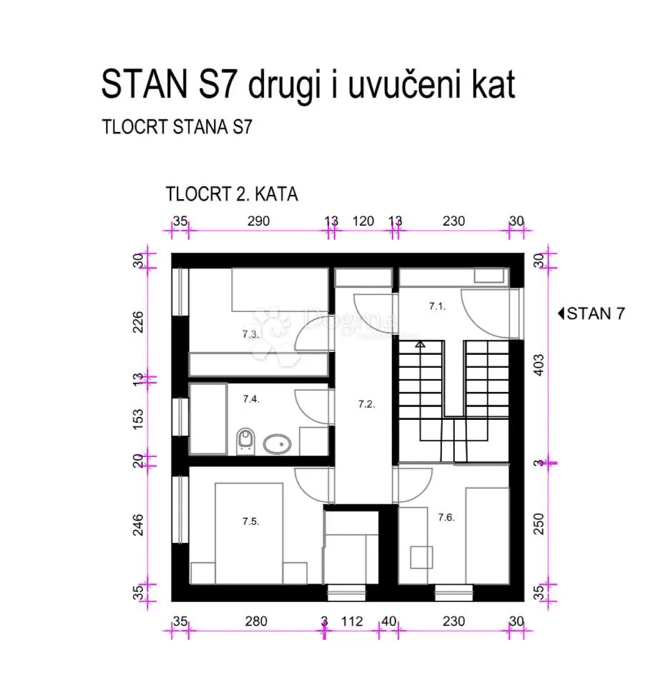 zagreb, sesvete centar, 4s stan u novogradnji, nkp 109 m2 - slika 2