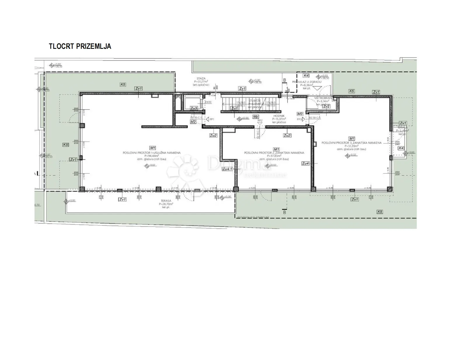 poslovni prostor novogradnja mejaši 1 uslužna namjena 107,82 m2 - slika 2
