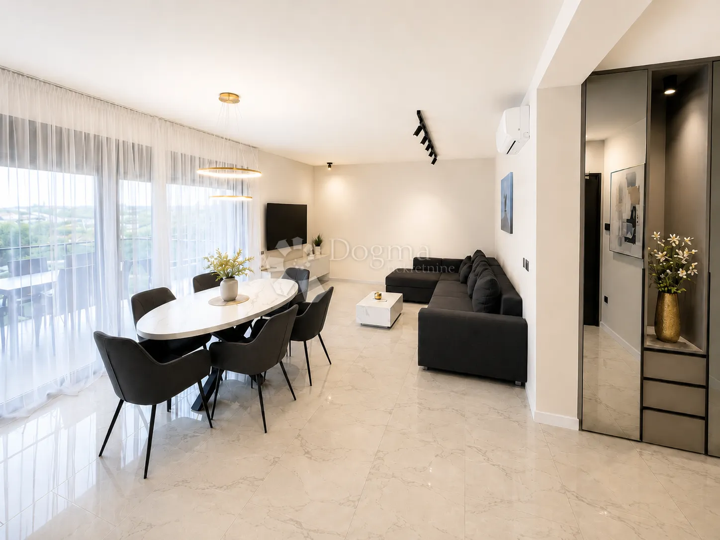 crno, zadar - luksuzni trosobni stan 100 m2, prizemlje s bazenom - slika 2