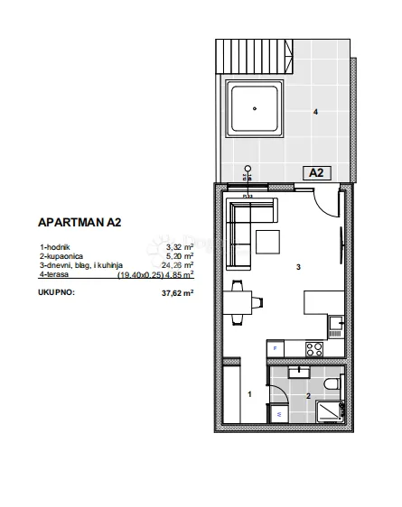 novogradnja, studio apartman (p3-a2) - slika 6