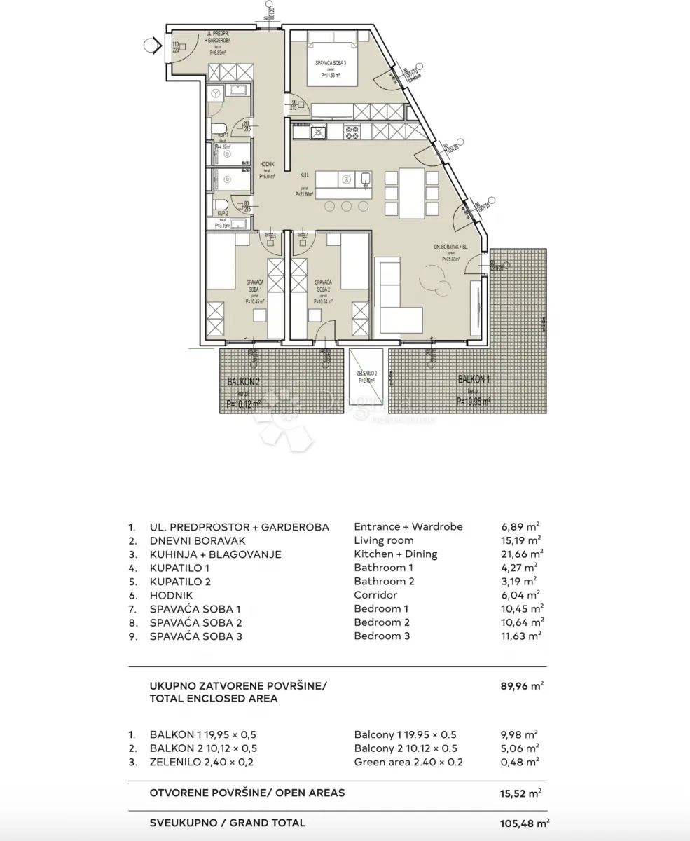 trosoban stan u novogradnji, 2. kat (b-s12) - slika 3