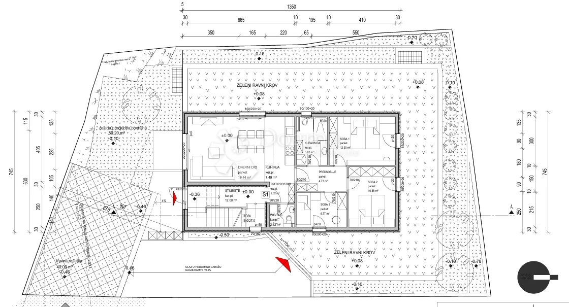 strožanac novogradnja s1 71,42m2 + 190m2 dvorišta - slika 6