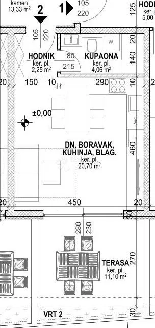 povljana, pag - garsonijera s2 u novogradnji - slika 7