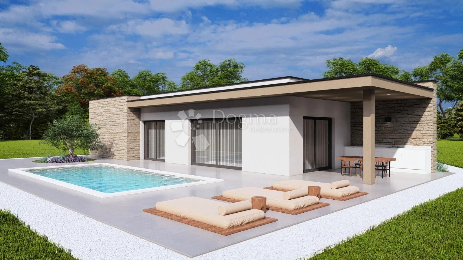 villa sa bazenom žminj (roh-bau) - slika 2