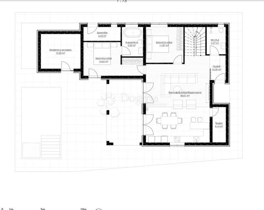 vrsi - projekt vile sa bazenom i građevinskom dozvolom 600 m 2 - slika 17