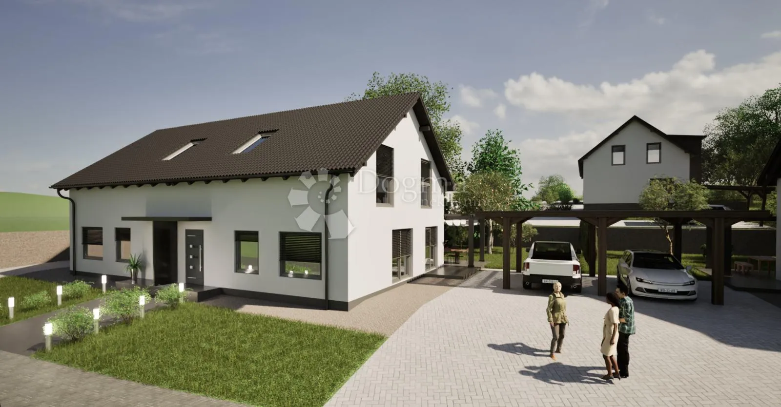 Novoizgrađena desna montažna duplex kuća u Selnici - Selnica