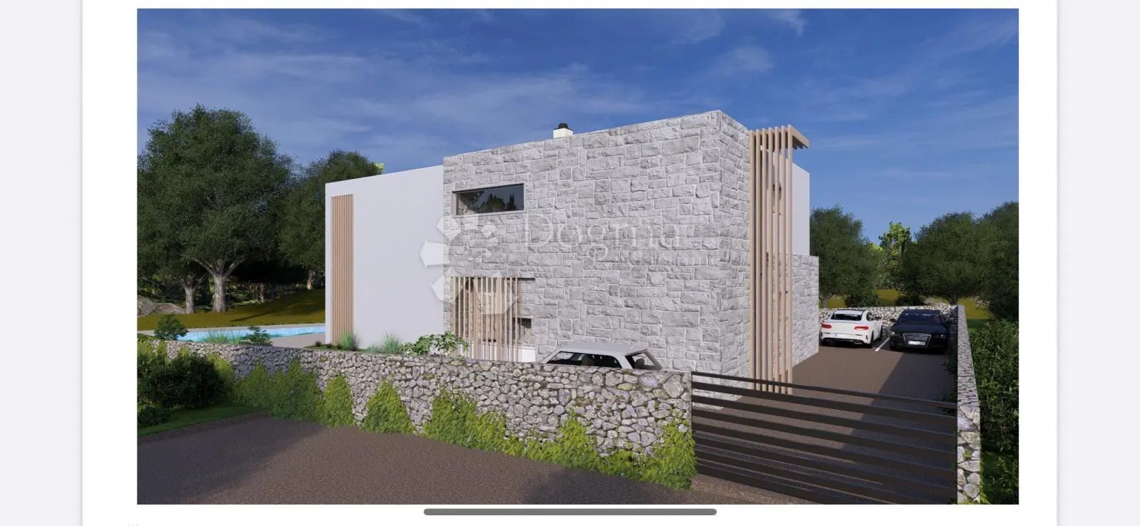 građevinska parcela 554 m² sa projektom za modernu vilu sa bazenom - slika 3