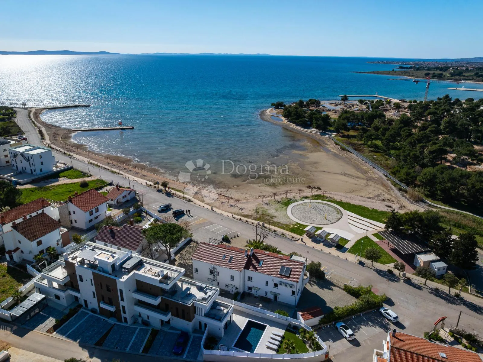 zaton-nin,luksuzna apartmanska kuća uz plažu,3 apartmana,pogled na more - slika 5
