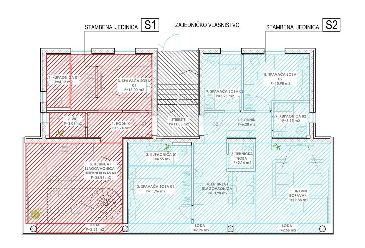 diklo, zadar - stan z2s2 u mirnom dijelu dikla s vrtom - slika 12