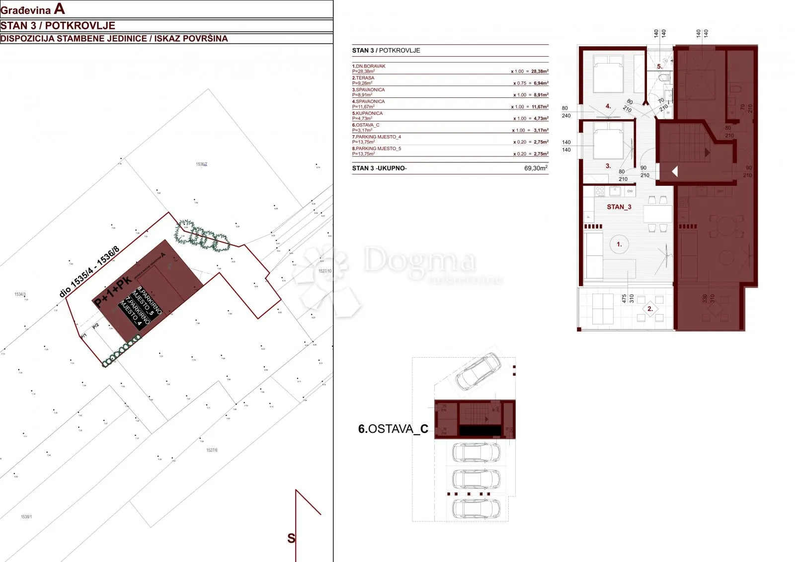 bibinje - stan a3 69,30 m2 - slika 21