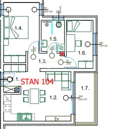 novogradnja pula centar - 59 m2, 1. kat (s104) - slika 3
