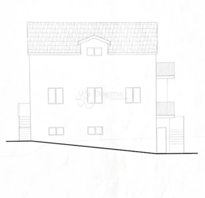 samostojeća kuća s 4 apartmana, 50 m od mora - slika 7