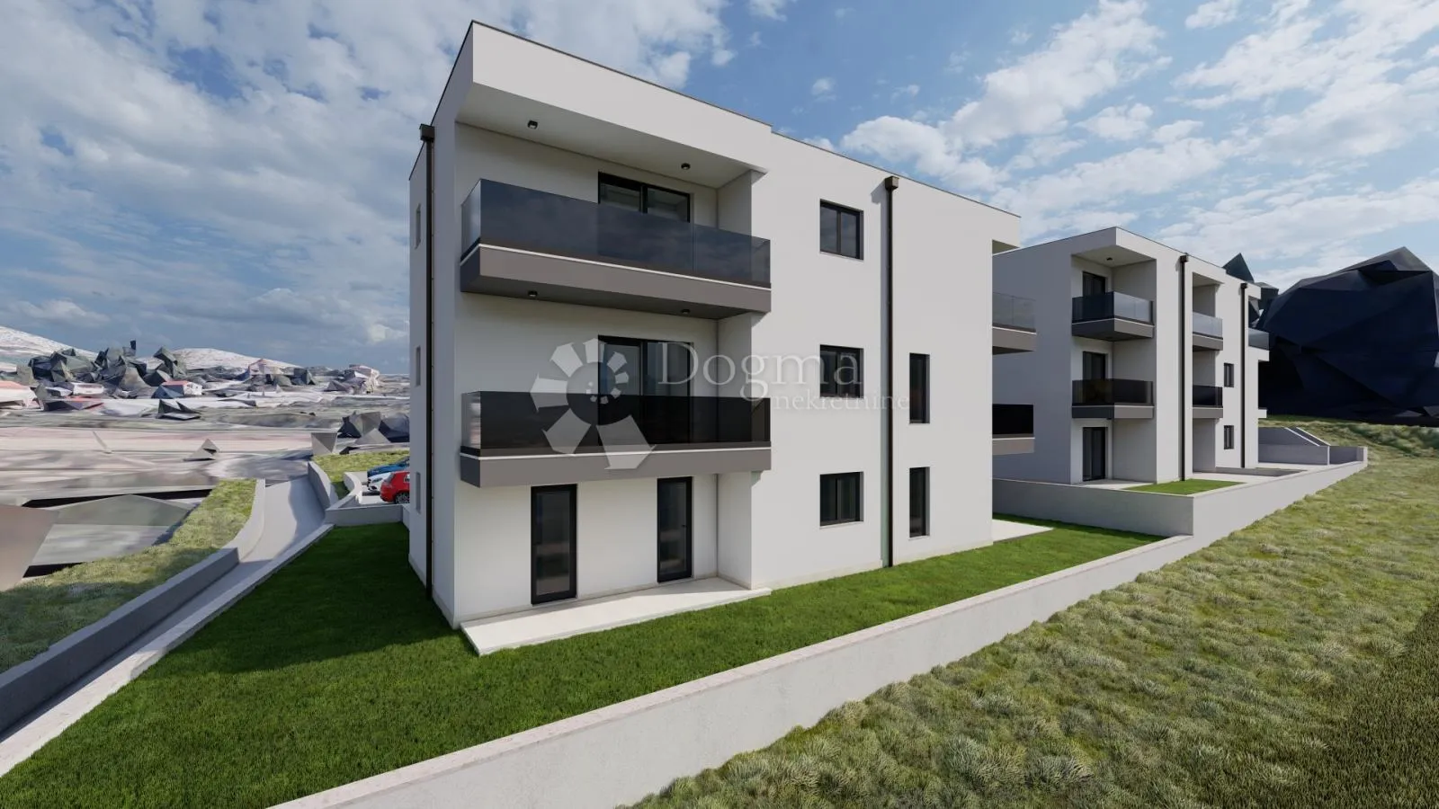 Jednosoban stan u novogradnji – Tugare, 62,69 m², prvi kat, balkon, privatni parking, mirna lokacija nadomak Splita i Omiša - Tugare, Omiš