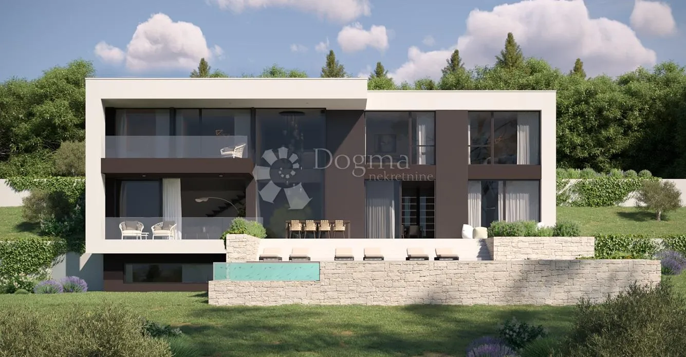 građevinsko zemljište sa projektom, lovran, pogled na more - slika 5