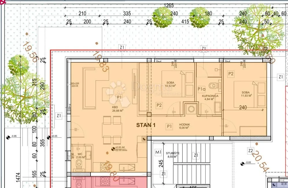 sv. petar na moru - s1 u prizemlju s vrtom, pogled na more - slika 8